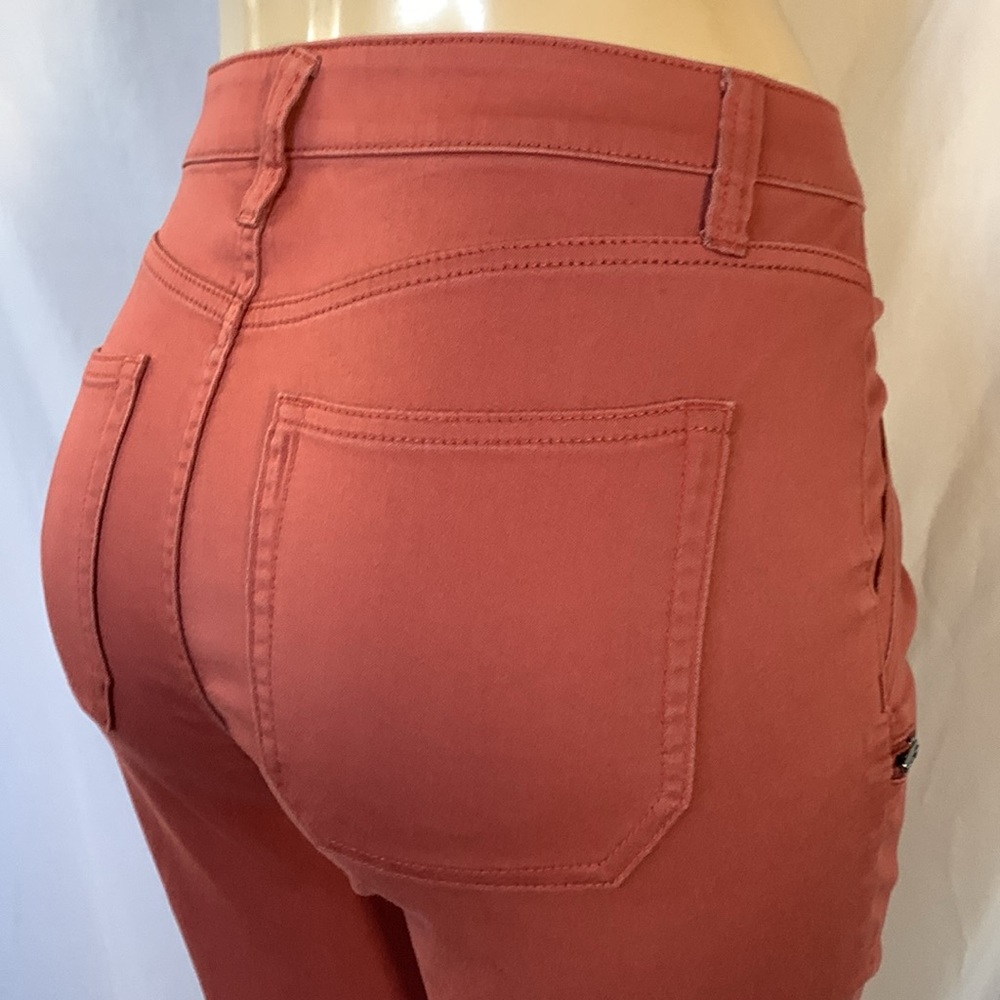 FINAL PRICE KNOX ROSE High Waisted Utility Skinny Pants Size 4 Rust Color NWOT